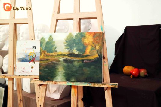 Bài vẽ sơn dầu 2 - phong cảnh