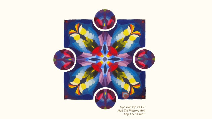 Bài vẽ trang trí của học viên lớp vẽ OS