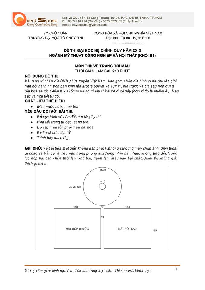 de thi dai hoc trang tri mau - 2015 khoi H- lop ve os 2